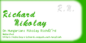 richard mikolay business card